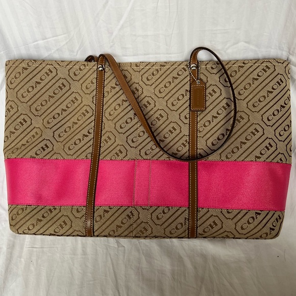 Coach Lozenge Signature Canvas Tote - Picture 2 of 7